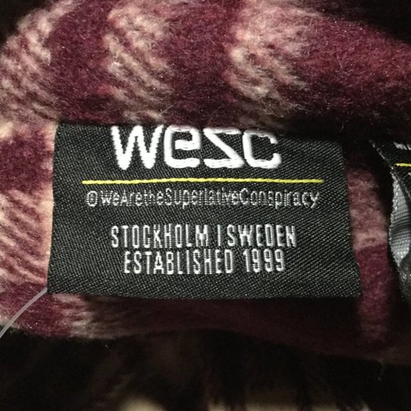 WESC Maroon snap shacket NWT - Picture 11 of 12